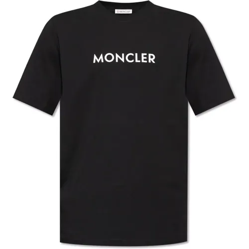 T-Shirt mit Logo , Herren, Größe: L - Moncler - Modalova