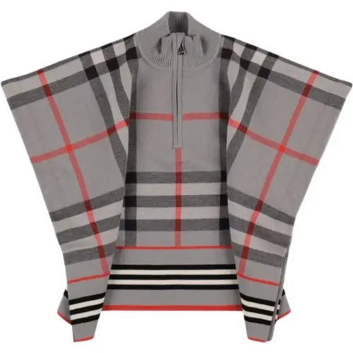 Graue karierte Kinderjacke Burberry - Burberry - Modalova