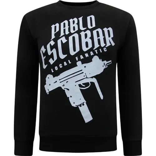 Pablo Escobar Uzi Sweatshirt , Herren, Größe: XL - Local Fanatic - Modalova