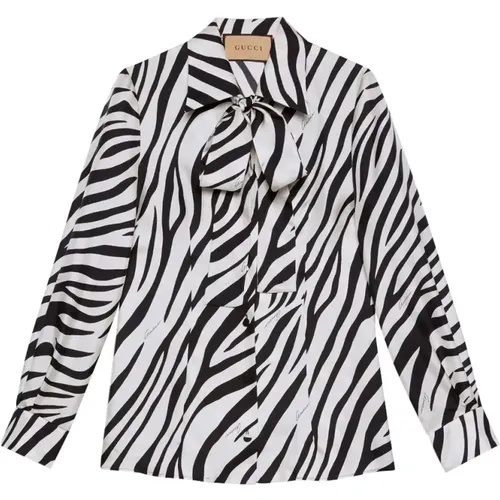 Zebra Shirt , female, Sizes: XS - Gucci - Modalova