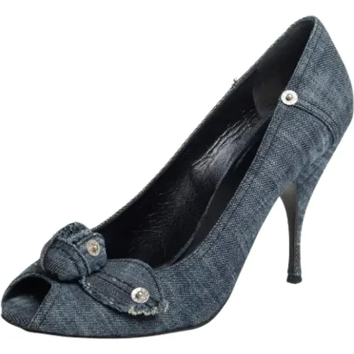 Pre-owned Denim heels , female, Sizes: 8 UK - Miu Miu Pre-owned - Modalova