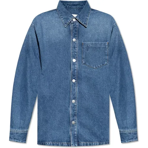 Denim Shirt , male, Sizes: M, S - Ami Paris - Modalova