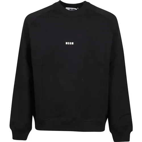 Schwarzer Logo Sweatshirt , Herren, Größe: M - Msgm - Modalova