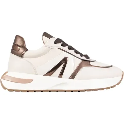 Bronze Creme Runner Schuh , Damen, Größe: 42 EU - Alexander Smith - Modalova