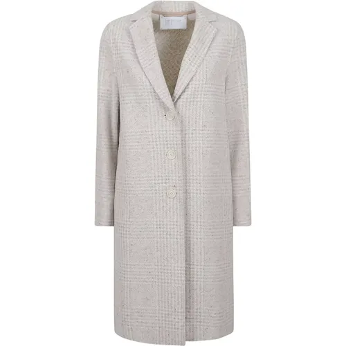 Grey Wool Silk Blend Coat , female, Sizes: S, L, XS, 2XS - Harris Wharf London - Modalova