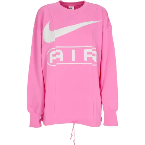 Leichter Crewneck Sweatshirt Air Over-oversized , Damen, Größe: M - Nike - Modalova