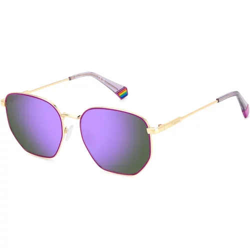Gold Violet Sunglasses PLD 6214/S/X,Gold/Pink Sunglasses,Gold/Green Sunglasses PLD 6214/S/X - Polaroid - Modalova