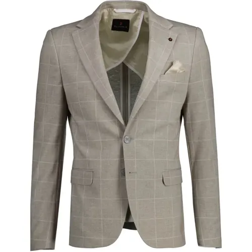 Light Suit with Subtle Check Pattern , male, Sizes: L, M - Zuitable - Modalova