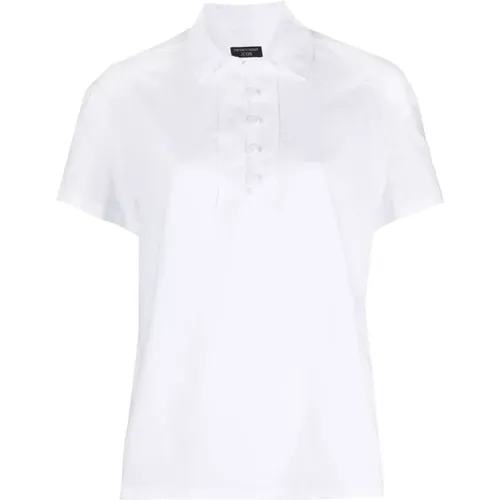 Button-Front Polo Shirt , female, Sizes: M - Emporio Armani - Modalova