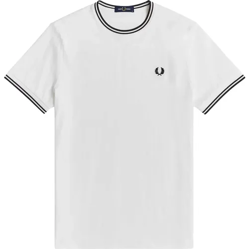 Basic Weisses T-Shirt , Herren, Größe: 2XL - Fred Perry - Modalova