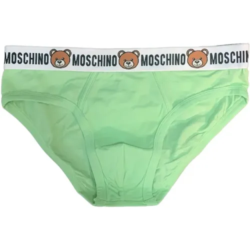 Pistachio Teddy Bear Tie , unisex, Sizes: L, M, XL - Moschino - Modalova