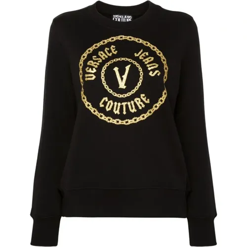 Schwarzer Pullover für Frauen , Damen, Größe: L - Versace Jeans Couture - Modalova