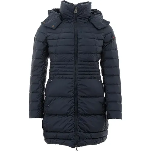 Quilted Mid-Length Jacket with Detachable Hood , female, Sizes: 2XS - Peuterey - Modalova