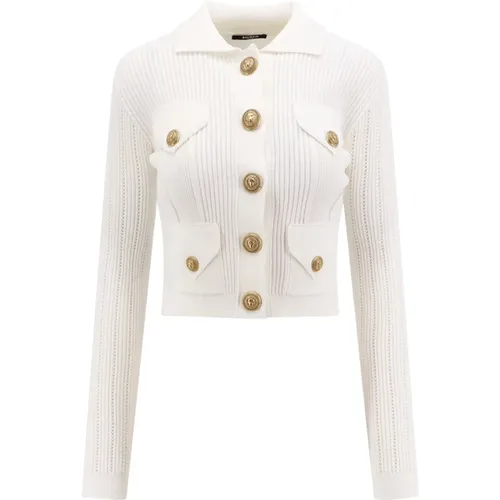 Knitwear with Metal Buttons , female, Sizes: XS, S - Balmain - Modalova