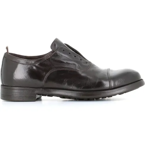 Ebony Leather Derby Flat Shoes , male, Sizes: 11 UK - Officine Creative - Modalova