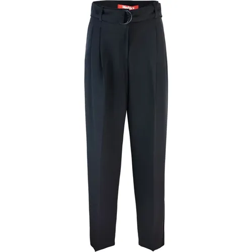 Fließende Cady Hose Schwarz , Damen, Größe: XS - Max Mara Studio - Modalova