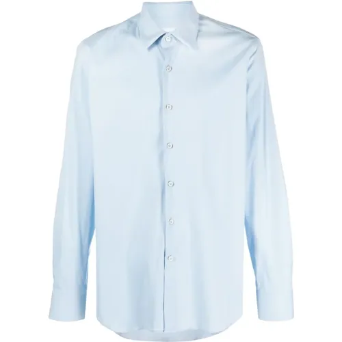 Cotton Stretch Shirt , male, Sizes: M - Prada - Modalova