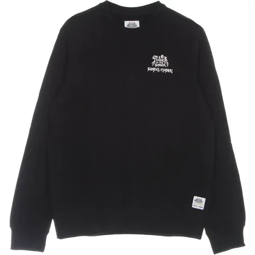 Schwarzer leichter Crewneck Sweatshirt im Dance Crew Stil , Herren, Größe: M - Element - Modalova