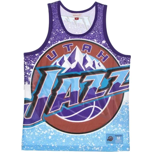 Utah Jazz Basketball Tank Top , Herren, Größe: L - Mitchell & Ness - Modalova