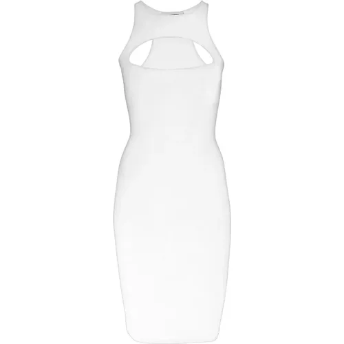 Elegantes Weißes Kleid mit Offener Brust , Damen, Größe: S - Dsquared2 - Modalova