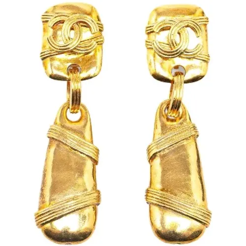 Pre-owned Metal earrings , female, Sizes: ONE SIZE - Chanel Vintage - Modalova