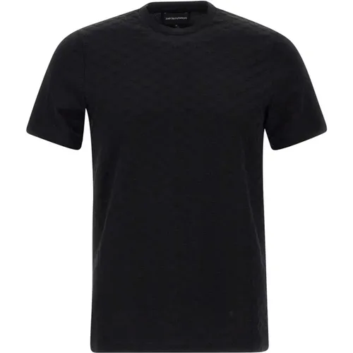 Schwarze T-Shirts und Polos , Herren, Größe: 2XL - Emporio Armani - Modalova