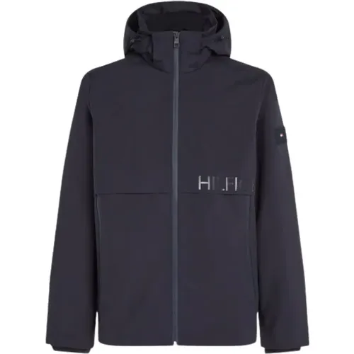 Waterproof Hooded Jacket with Adjustable Fit , male, Sizes: M, 2XL, L - Tommy Hilfiger - Modalova