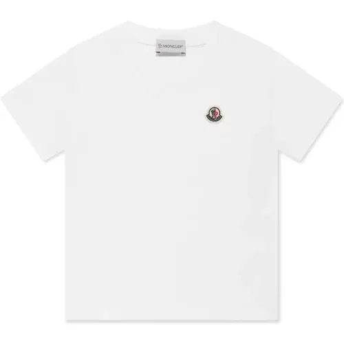 Schwarzes Kurzarm-T-Shirt für Junioren - Moncler - Modalova