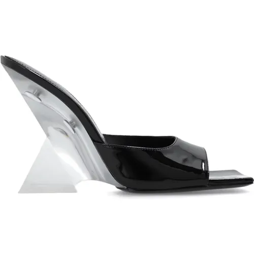 ‘Cheope’ glossy wedge mules , female, Sizes: 5 1/2 UK, 6 1/2 UK, 4 UK, 6 UK - The Attico - Modalova