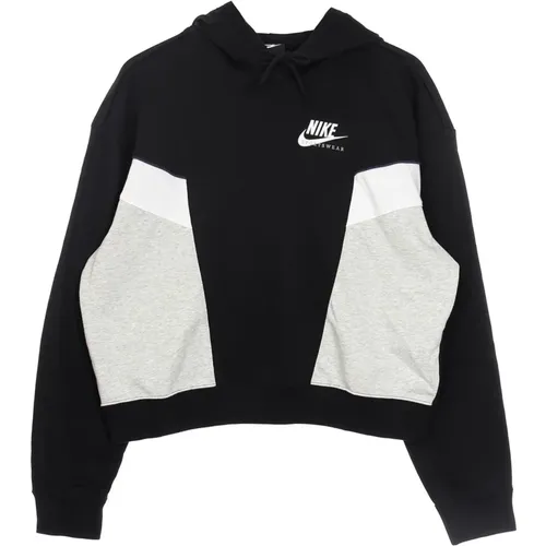 Sportswear Heritage Hoodie Schwarz/Grau , Damen, Größe: M - Nike - Modalova