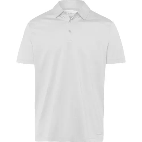 Polo Shirt with Button Placket and Leather Label , male, Sizes: XL - BALDESSARINI - Modalova