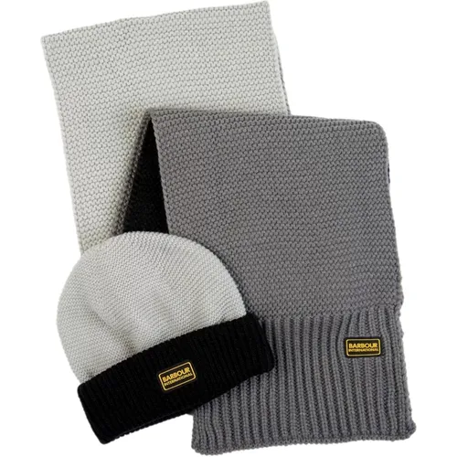 Gift Set with Slipstream Beanie and Scarf , male, Sizes: ONE SIZE - Barbour - Modalova