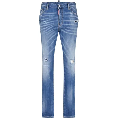 Vintage Slim Fit Stretch Denim Jeans - Dsquared2 - Modalova