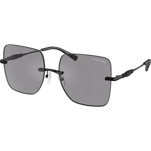 Stilvolle Graue und Schwarze Sonnenbrille , Damen, Größe: 55 MM - Michael Kors - Modalova