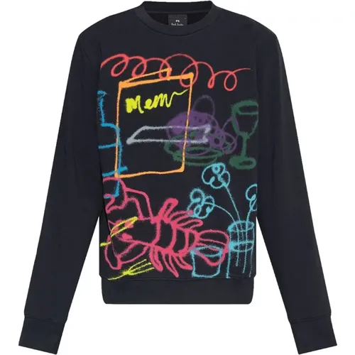 Abstract Pattern Sweater Black Multicolour , male, Sizes: M - Paul Smith - Modalova