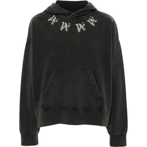 Monogramm-Print Pullover , Herren, Größe: L - Palm Angels - Modalova