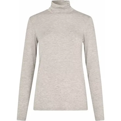 Melange Turtleneck Top , female, Sizes: XL, 2XL, L, S, M - Masai - Modalova