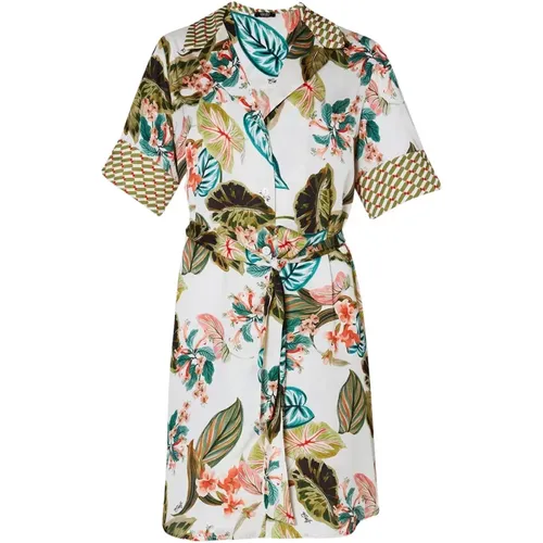 Tropical Print Shirt Dress , female, Sizes: S, L - Liu Jo - Modalova