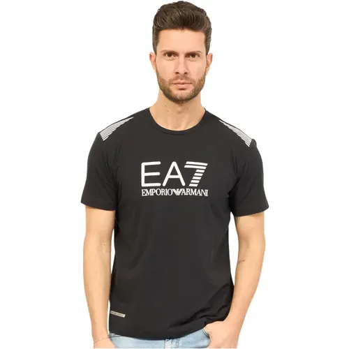 Essential Logo T-shirt , male, Sizes: L - Emporio Armani EA7 - Modalova