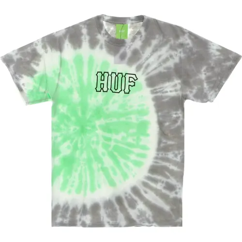 Green Tie-Dye Tee Mens T-Shirt , male, Sizes: S - HUF - Modalova