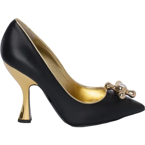 Leather Hot n Cold Pump , female, Sizes: 5 UK, 4 UK - Moschino - Modalova