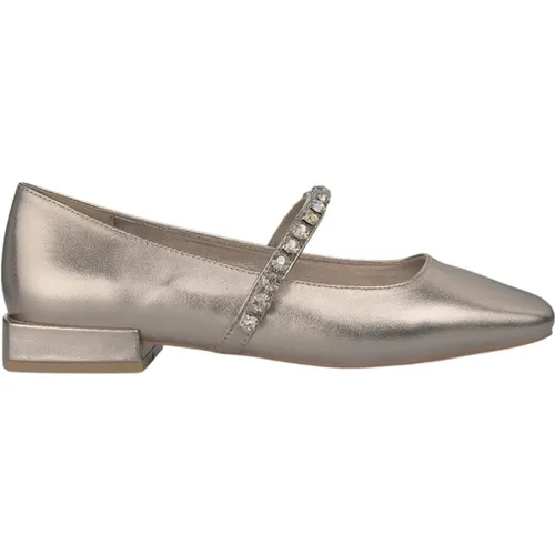 Rhinestone Strap Ballet Flats , female, Sizes: 3 UK, 4 UK, 7 UK, 8 UK, 5 UK, 6 UK - Alma en Pena - Modalova