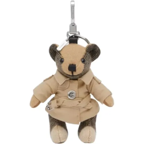 Teddybär Schlüsselanhänger im Check Trench - Burberry - Modalova