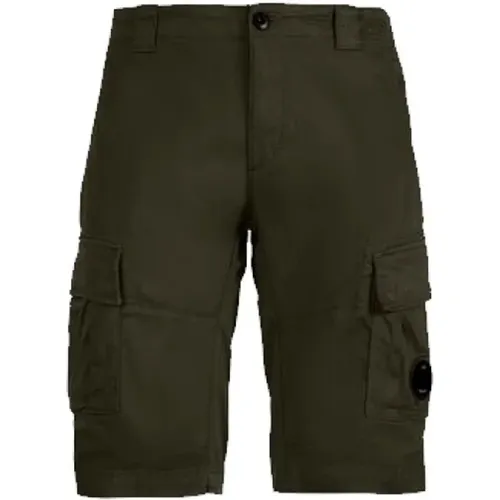 Stretch Sateen Cargo Shorts Ivy , Herren, Größe: S - C.P. Company - Modalova