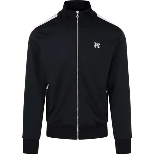 Zip-Through Sweatshirt mit Statement-Stil , Herren, Größe: S - Palm Angels - Modalova