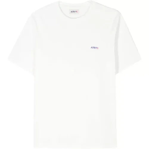 Logo Weißes T-Shirt , Herren, Größe: S - Autry - Modalova