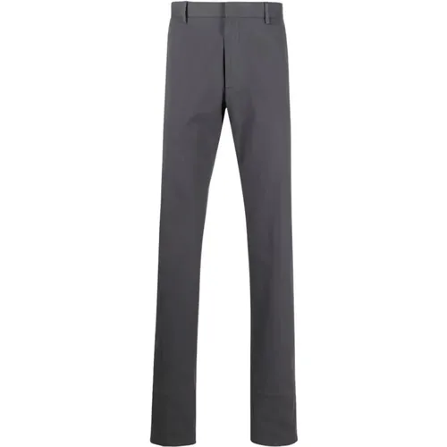 Cotton slim tailored pants , male, Sizes: 2XL, 3XL - Ermenegildo Zegna - Modalova