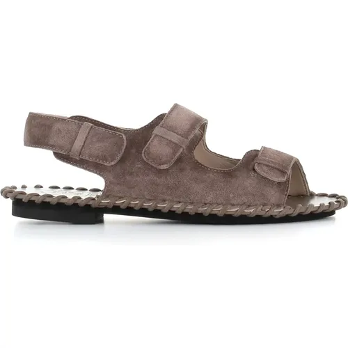 Grey Suede Elastic Sandals , female, Sizes: 7 UK, 6 UK - Alexander Hotto - Modalova