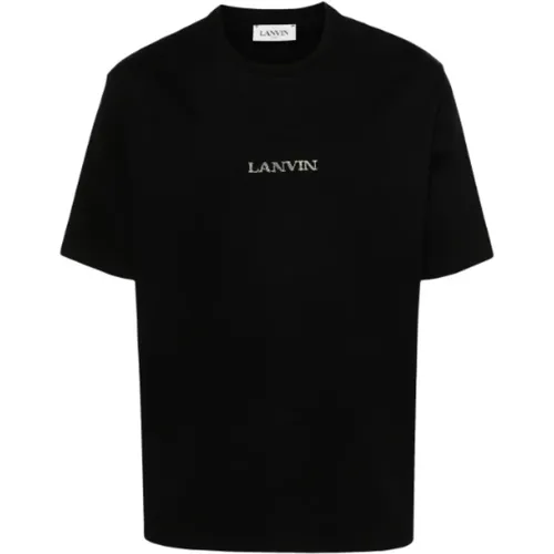 Embroidered Unisex T-shirts and Polos , male, Sizes: S, L - Lanvin - Modalova