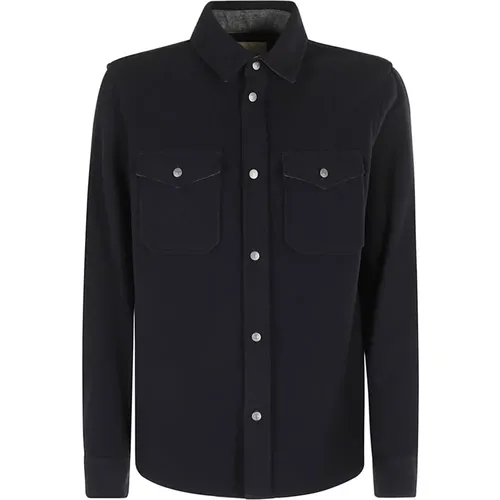 Melton Plain Overshirt , Herren, Größe: M - Woolrich - Modalova